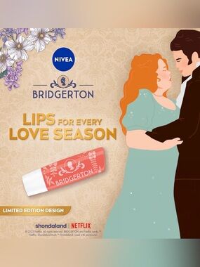 NIVEA Bridgerton Peach Tea & Vanilla Biscuit Hydrating Lip Balm - Bridgerton Set